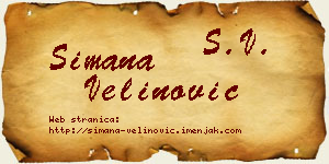 Simana Velinović vizit kartica